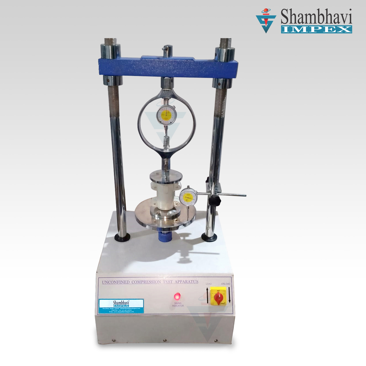 Unconfined Compression Test Apparatus,Unconfined Compression Test Apparatus  - Hand Operated,Unconfined Compression Tester Proving Ring Type  (Motorised),Unconfined Compression Tester (Proving Ring Type)